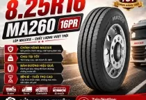 Lốp Xe 8.25R16 MAXXIS 16PR MA260 – Giải Pháp Bền Bỉ