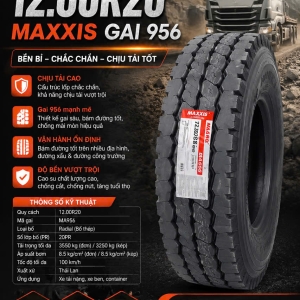 LỐP XE TẢI MAXXIS  12.00R20
