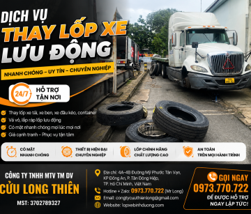 DỊCH VỤ THAY LỐP XE 24/24 TẠI BÌNH DƯƠNG – SHIP LỐP NHANH