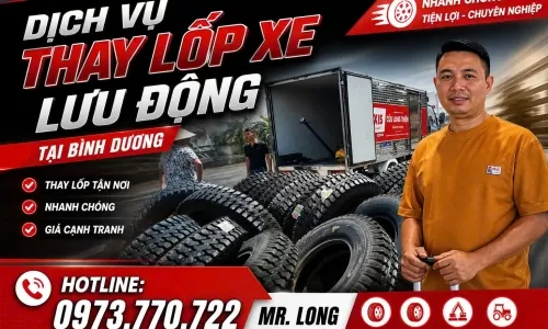 VÁ VỎ – VÁ LỐP LƯU ĐỘNG NHANH NHẤT TẠI BÌNH DƯƠNG 🚛