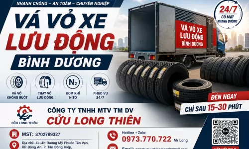 CỬU LONG THIÊN – THAY SĂM, THAY LỐP, VÁ VỎ XE DU LỊCH – XE TẢI – XE BEN – XE CONTAINER.