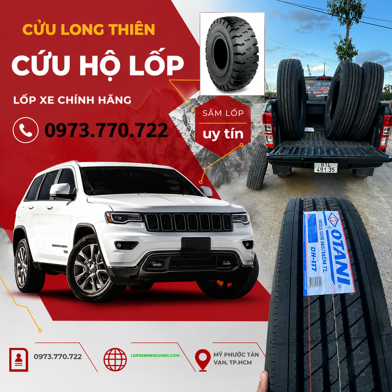 Cứu Hộ Săm Lốp Lưu Động Bình Dương 24/7: Thần Tốc, Uy Tín, Giá Rẻ