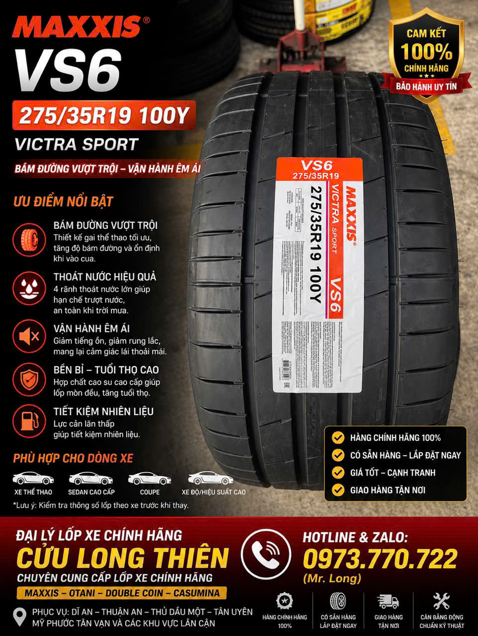  LỐP XE MAXXIS 275/35R19 100Y