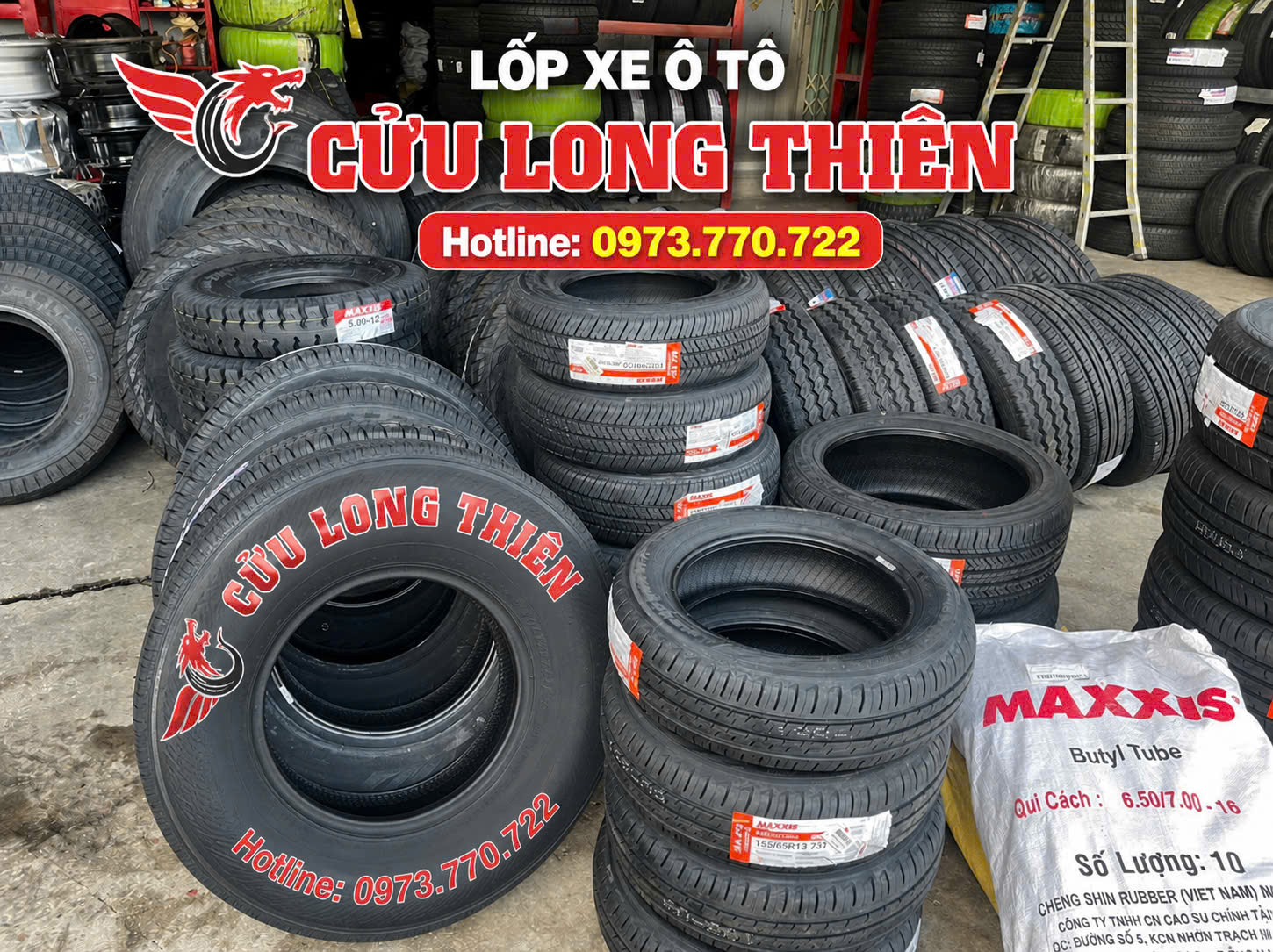 CỬU LONG THIÊN / THAY LỐP XE BEN LƯU ĐỘNG NHANH 