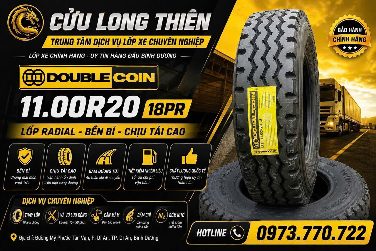 LỐP XE 11.00R20 18PR DOUBLE COIN