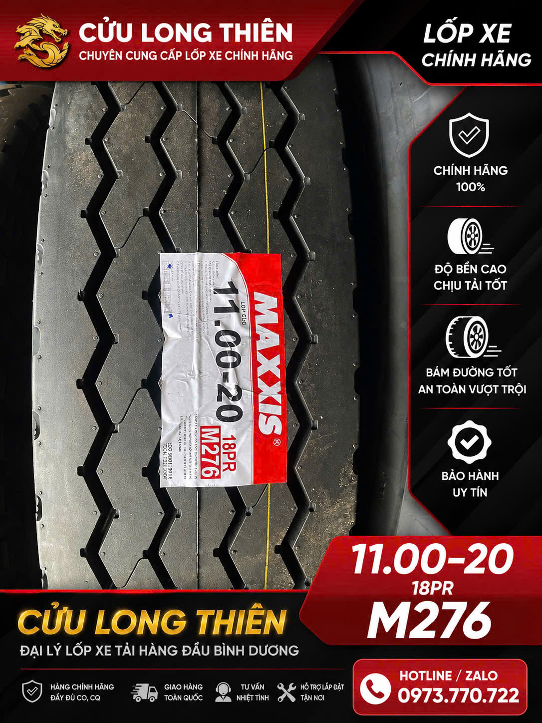  11.00-20 MAXXIS 18PR gai M276