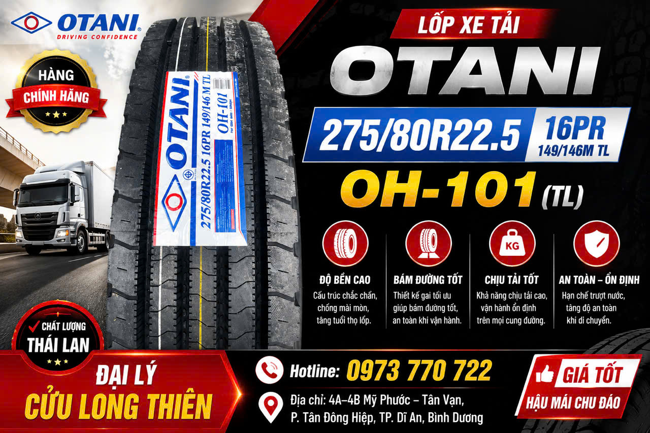 LỐP XE 275/80R22.5 16PR OTANI OH-101