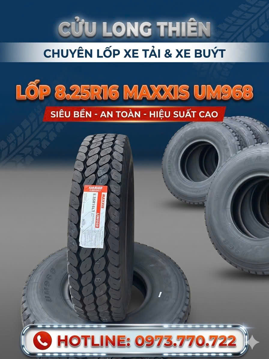LỐP 8.25R16 MAXXIS UM968 18PR DÙNG CHO XE GÌ?