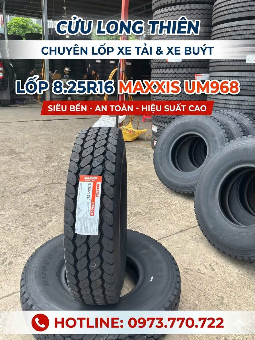 LỐP 8.25R16 MAXXIS UM968 18PR DÙNG CHO XE GÌ?
