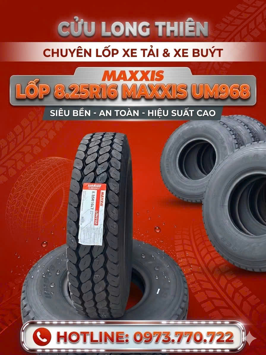 LỐP 8.25R16 MAXXIS UM968 18PR DÙNG CHO XE GÌ?
