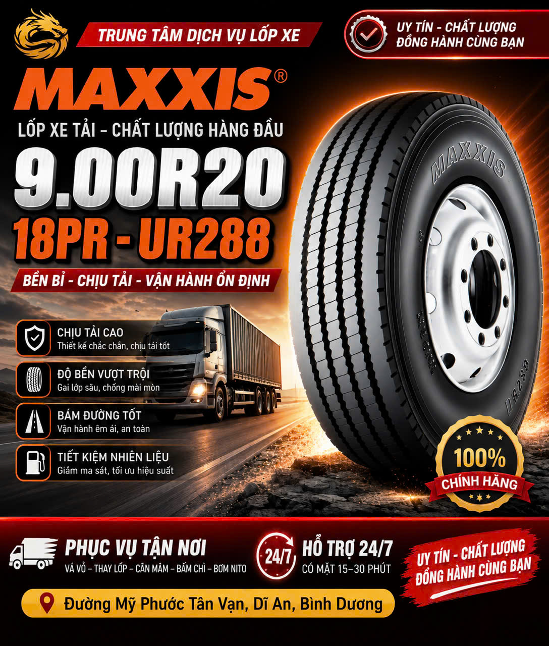 Lốp Xe Tải MAXXIS Chính Hãng Giá Tốt Tháng 8/2026 | Cửu Long Thiên
