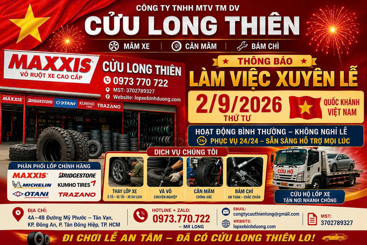 Lốp Xe Buýt, Xe Tải Bình Dương | Thay Lốp Tận Nơi