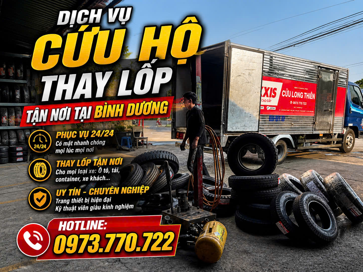 VAI TRÒ & TIỀM NĂNG PHÁT TRIỂN KẾT HỢP DỊCH VỤ VÁ VỎ XE Ô TÔ LƯU ĐỘNG
