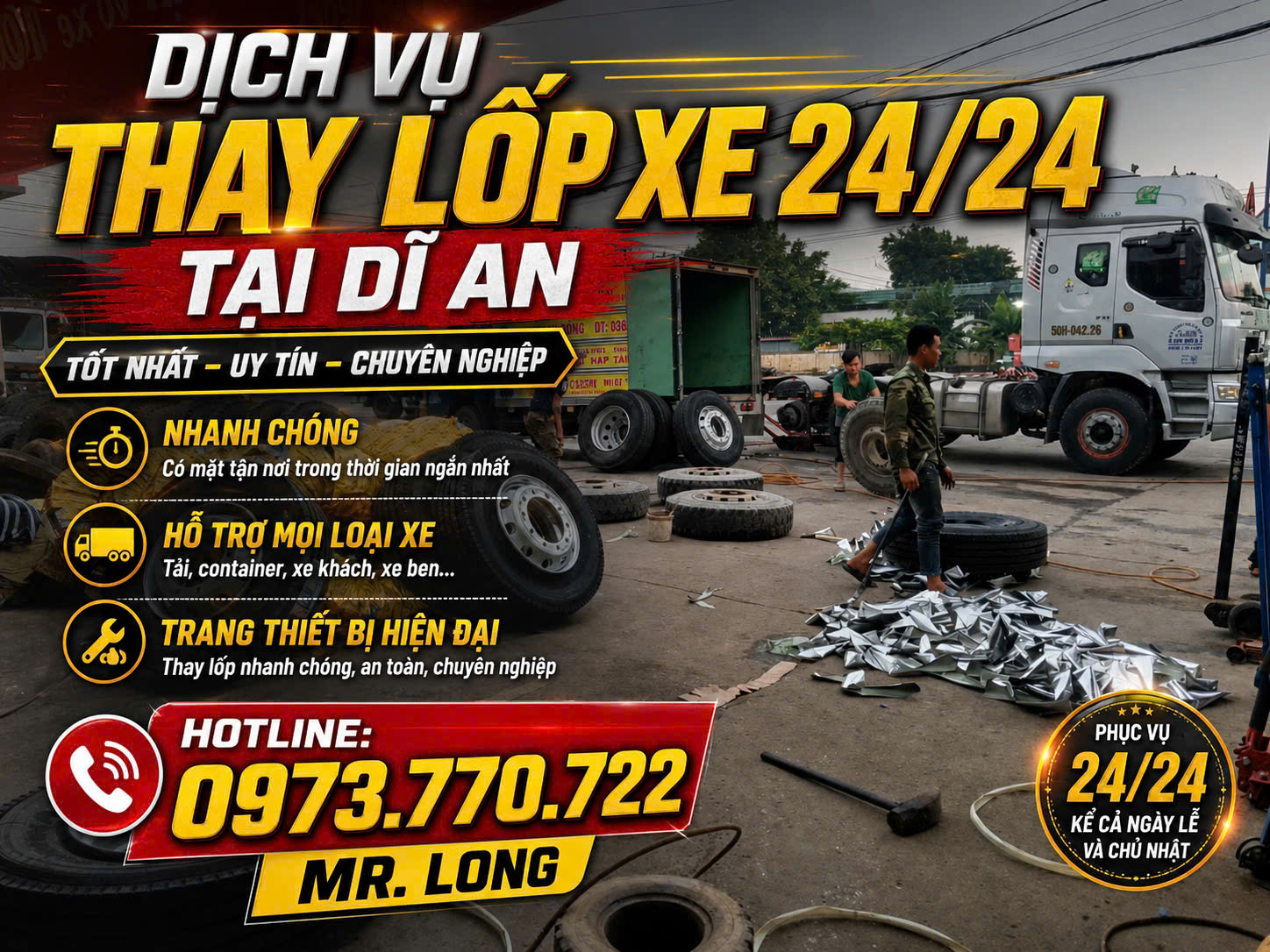 VAI TRÒ & TIỀM NĂNG PHÁT TRIỂN KẾT HỢP DỊCH VỤ VÁ VỎ XE Ô TÔ LƯU ĐỘNG
