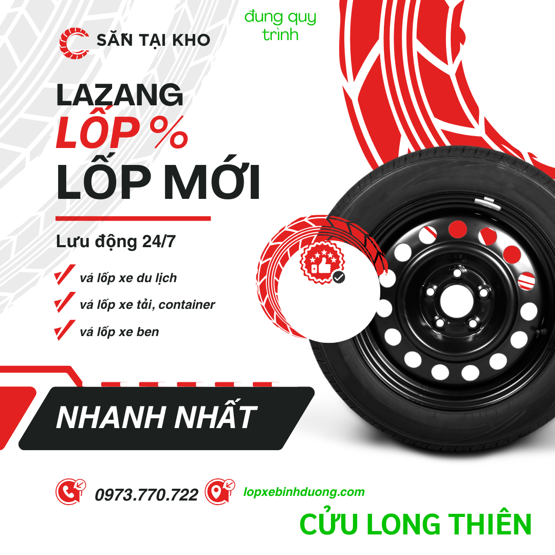 VÁ LỐP LƯU ĐỘNG 24/24 MỸ PHƯỚC TÂN VẠN